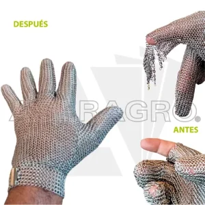 Servicio reparación guantes malla Inox